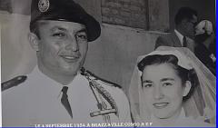 CONGO BRAZZA VILLE 1954 MARIAGE DE FRANCOISE ET RAYMOND BELLEI 